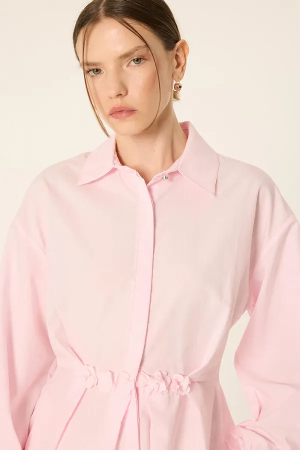 CHEMISE EN POPLINE À MOTIFS FLORAUX