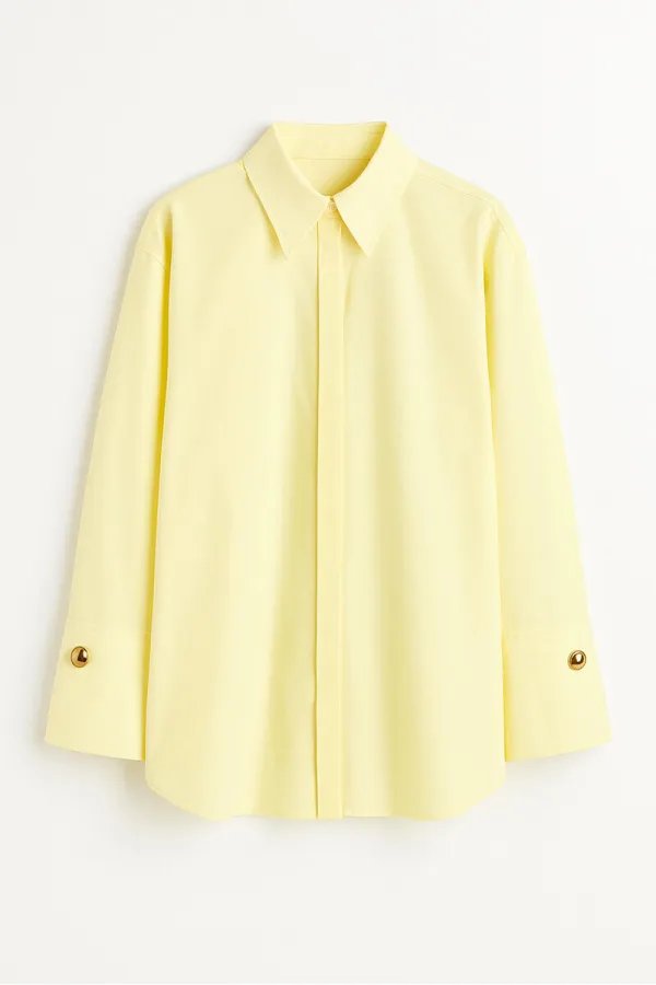 GENİŞ MANŞETLİ POPLİN GÖMLEK