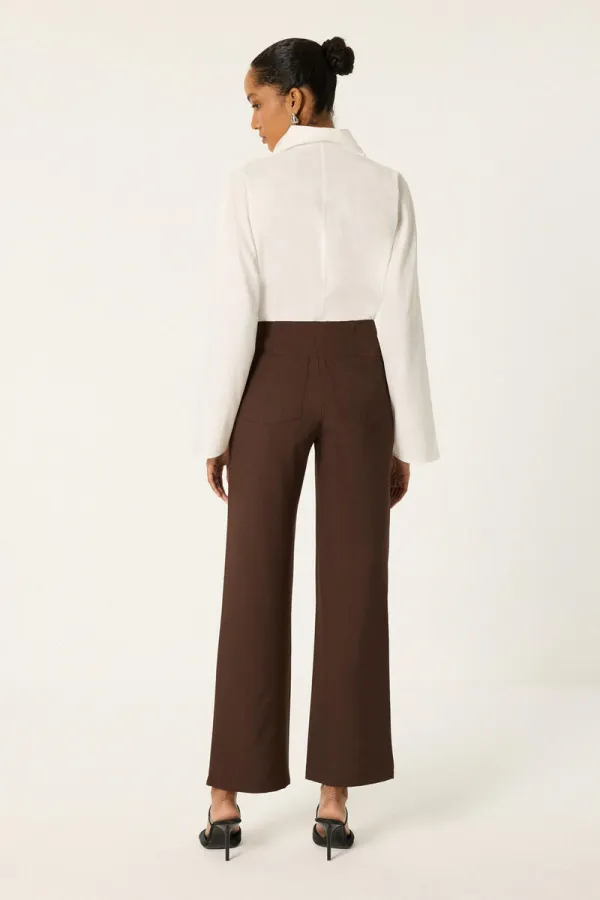 STRAIGHT FIT CREPE PANTS STRAIGHT FIT CREPE PANTS