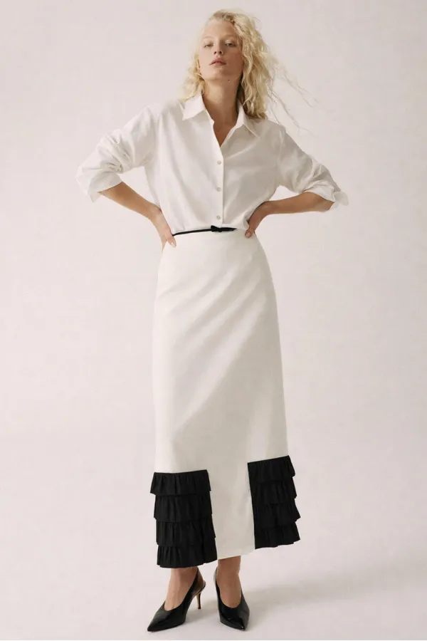 PİLE DETAYLI KREP ETEK