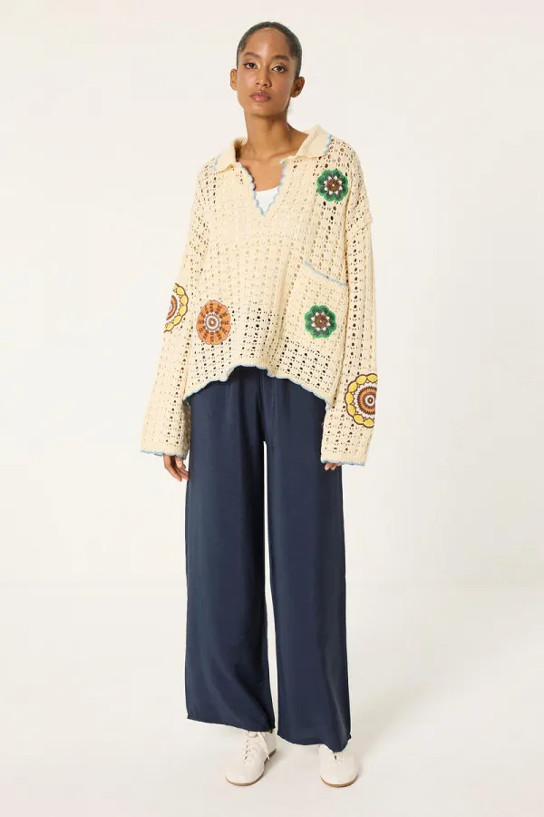 PANTALON EN MODAL AVEC TAILLE ÉLASTIQUE