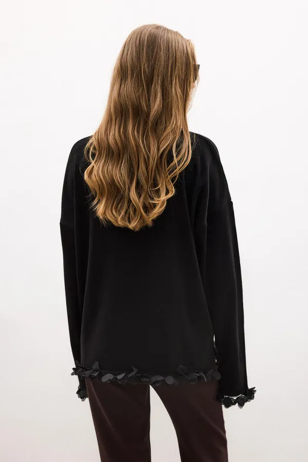 ŞİFON PÜSKÜLLÜ TRİKO KAZAK