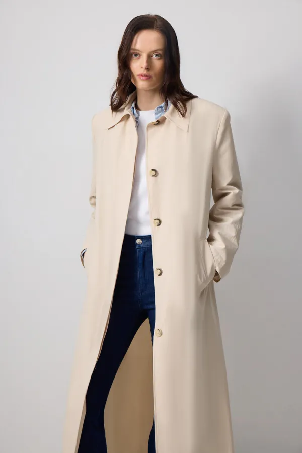 KEMERLİ OVERSIZE TRENÇKOT