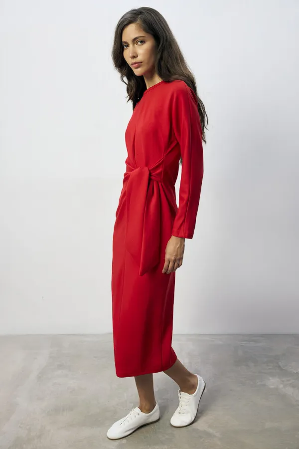 BAĞLAMALI ÇELİK ÖRME ELBİSE