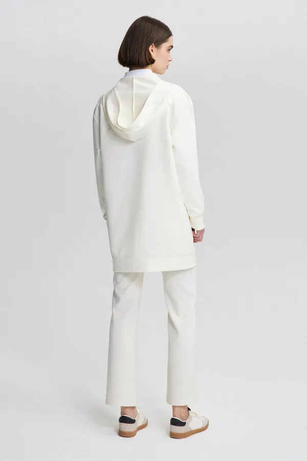 FERMUARLI İNCE KREP CEKET