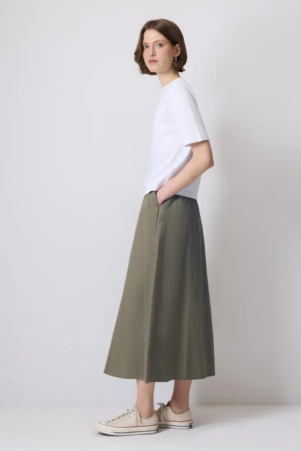 JUPE TISSÉE AVEC TAILLE FRONCÉE