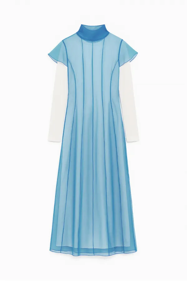 ROBE DEUX PIÈCES EN ORGANZA TRICOTÉE