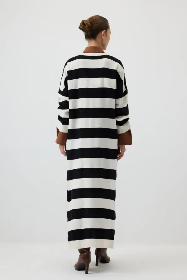 ÇİZGİLİ TRİKO ELBİSE