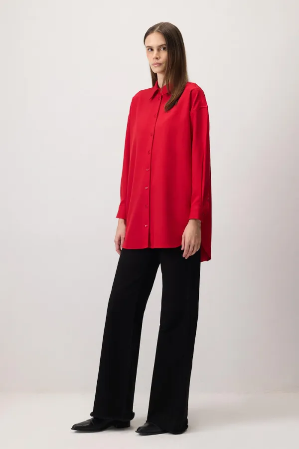 OVERSİZE KREP GÖMLEK