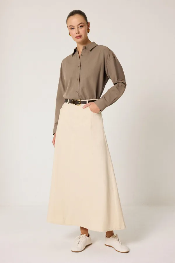 jupe trapèze en jean