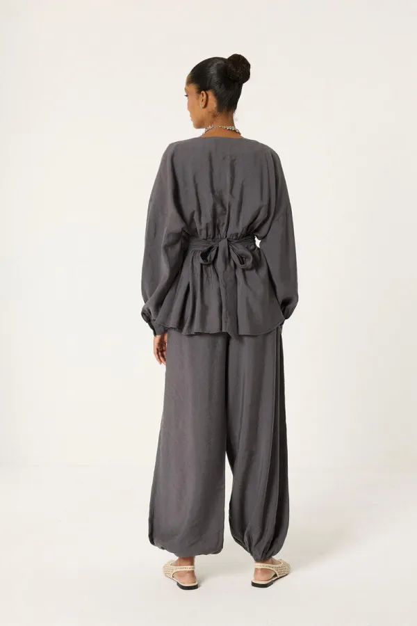 PEPLUM TUNİK ŞALVAR PANTOLON 2'Lİ TAKIM