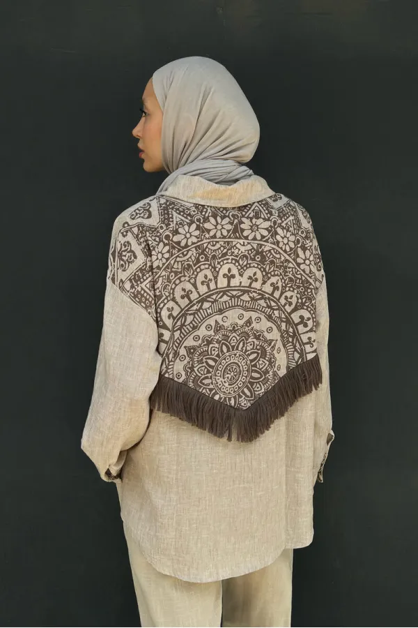 SHIRT WITH FRINGE DETAIL