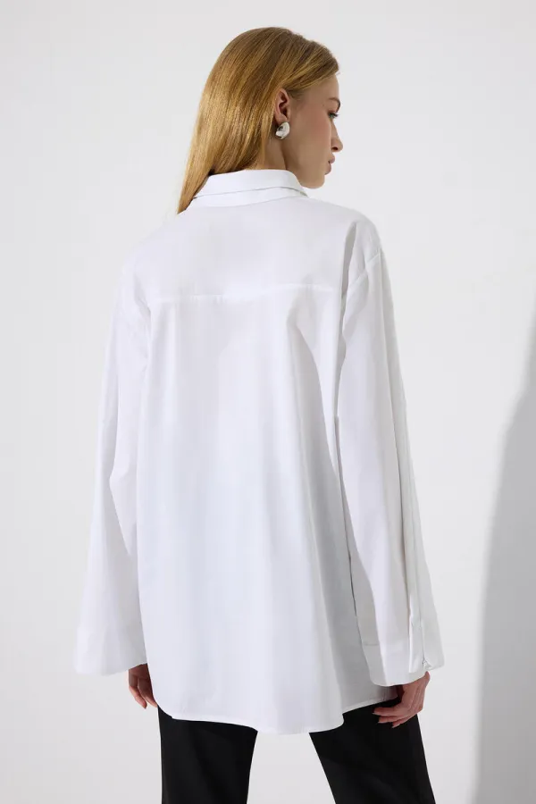 DOUBLE COLLAR SLEEVE ZIPPERED SHIRT DOUBLE COLLAR SLEEVE ZIPPERED SHIRT