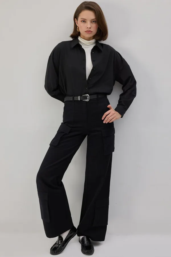GABARDİN KARGO PANTOLON