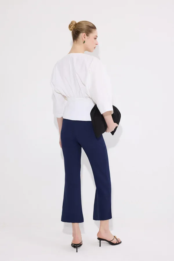 BELİ LASTİKLİ KREP PANTOLON