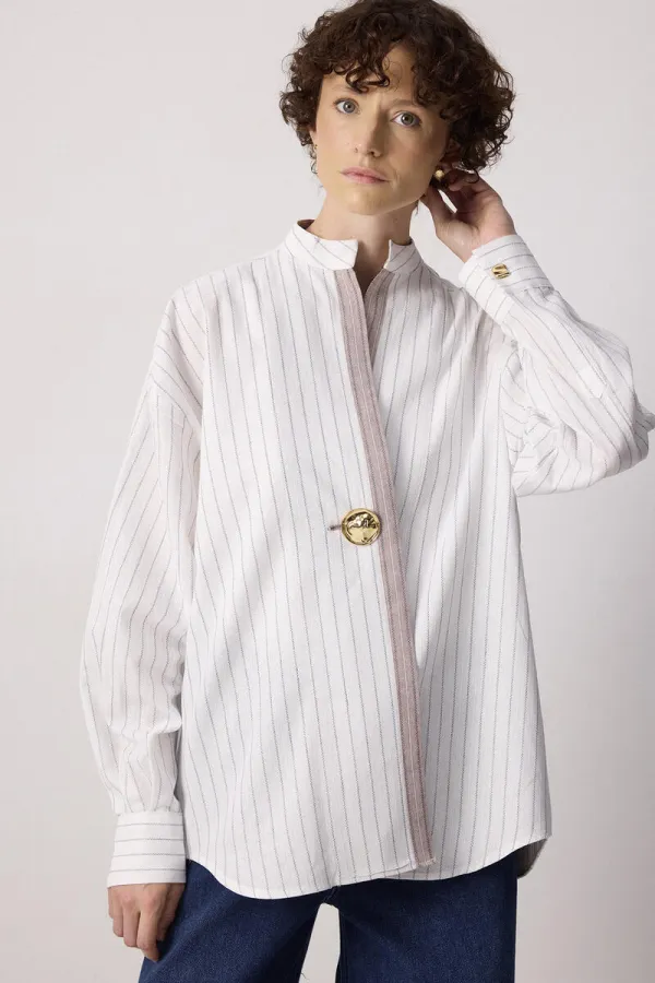 CONTRAST STRIPED TUNIC