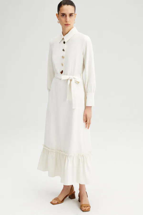 BUTTON DETAIL LONG DRESS BUTTON DETAIL LONG DRESS