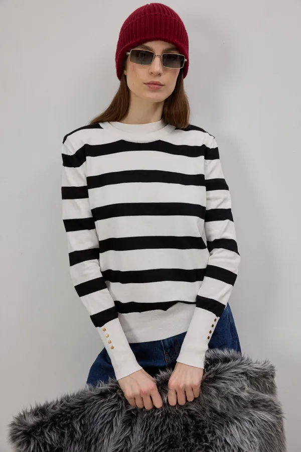 ÇİZGİLİ TRİKO KAZAK