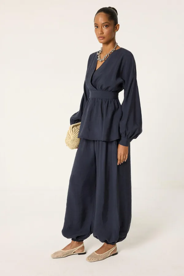 PEPLUM TUNİK ŞALVAR PANTOLON 2'Lİ TAKIM