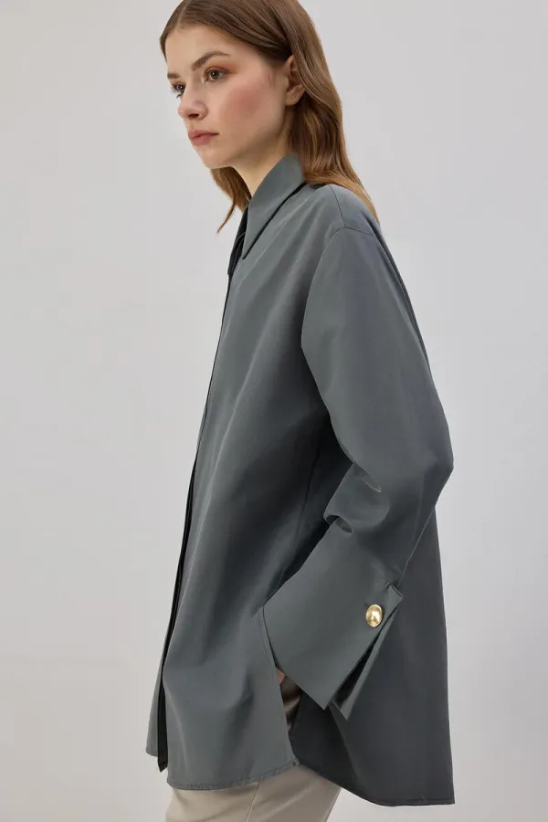 WIDE-CUFFS POPLIN SHIRT WIDE-CUFFS POPLIN SHIRT