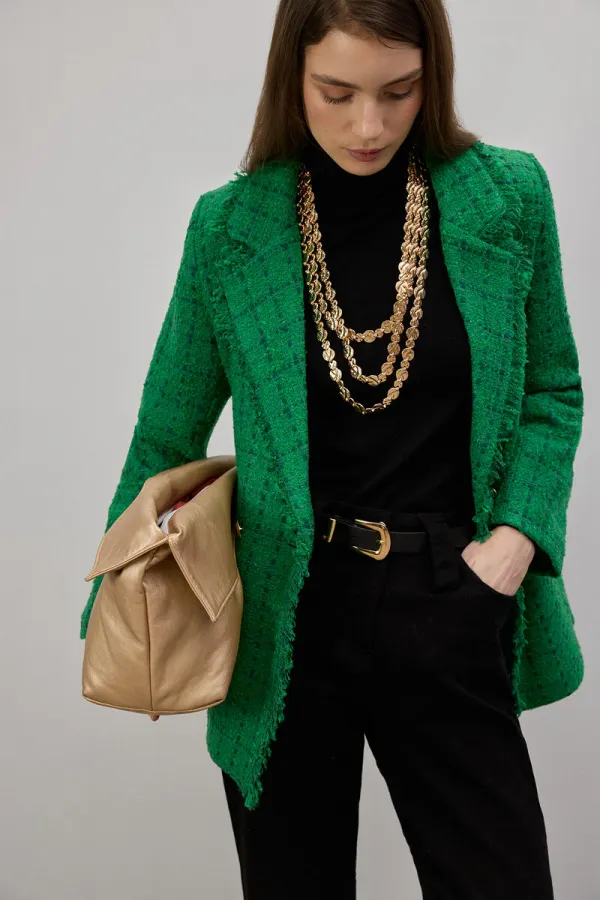 JACKET WITH FRINGED COLLAR JACKET WITH FRINGED COLLAR