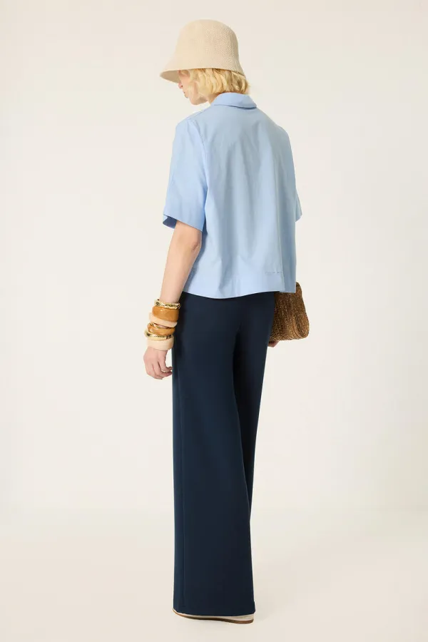 KNITTED PANTS WITH ELASTIC WAISTBAND