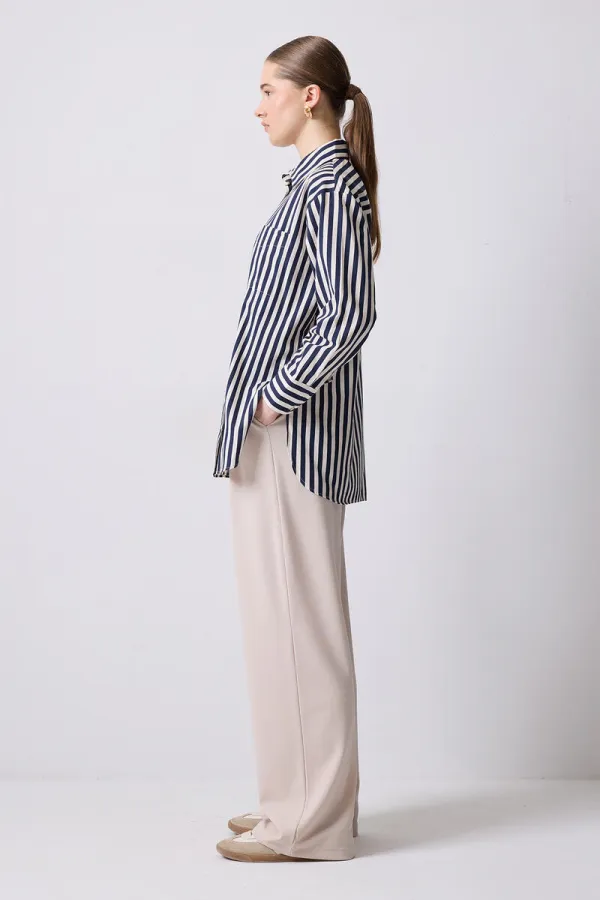 CHEMISE SURDIMENSIONNÉE À RAYURES ÉPAISSES