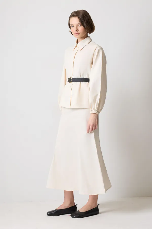 ENSEMBLE CHEMISE ET JUPE AVEC CEINTURE