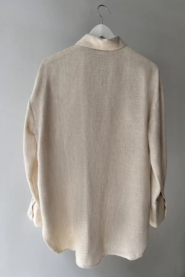 SHIRT COLLAR MELANGE TUNIC