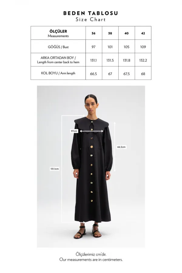WIDE COLLAR BUTTONED POPLIN DRESS WIDE COLLAR BUTTONED POPLIN DRESS