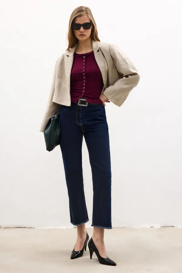 ÖNDEN ÇITÇITLI UZUN KOLLU BODY