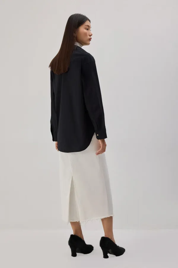 POPLIN SHIRT WITH METAL ACCESSORIES POPLIN SHIRT WITH METAL ACCESSORIES