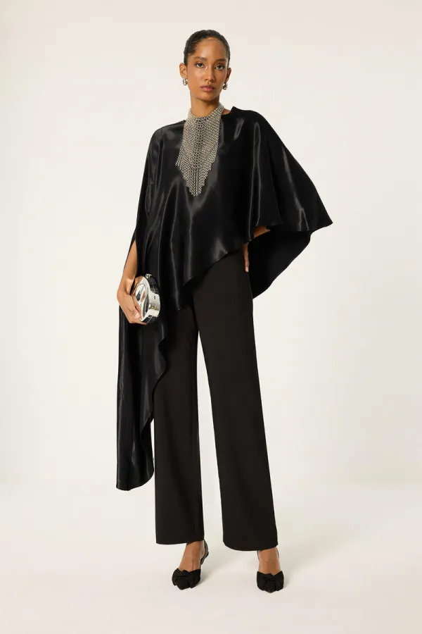 STRAIGHT FIT CREPE PANTS STRAIGHT FIT CREPE PANTS