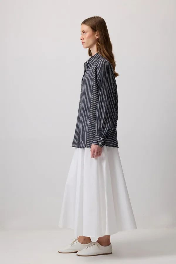 CHEMISE À RAYURES EN VISCOSE