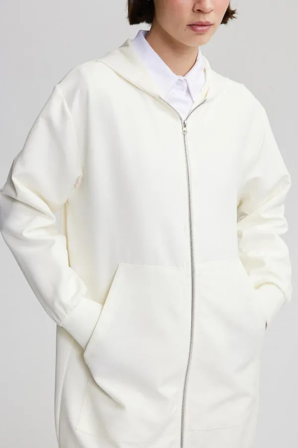 FERMUARLI İNCE KREP CEKET