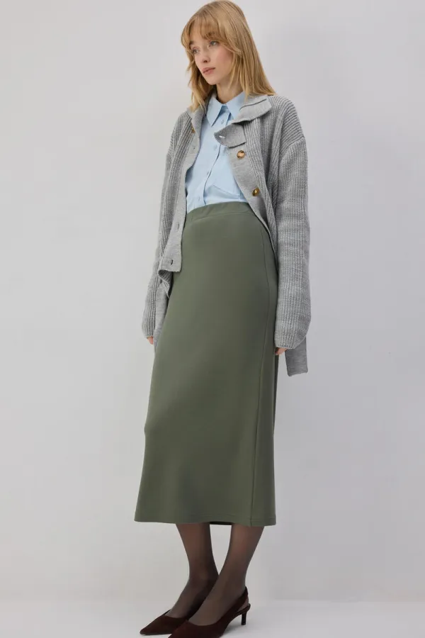 BELİ LASTİKLİ ÖRME ETEK