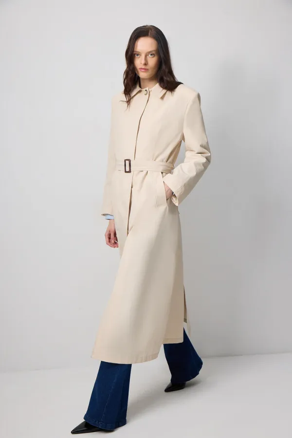 KEMERLİ OVERSIZE TRENÇKOT