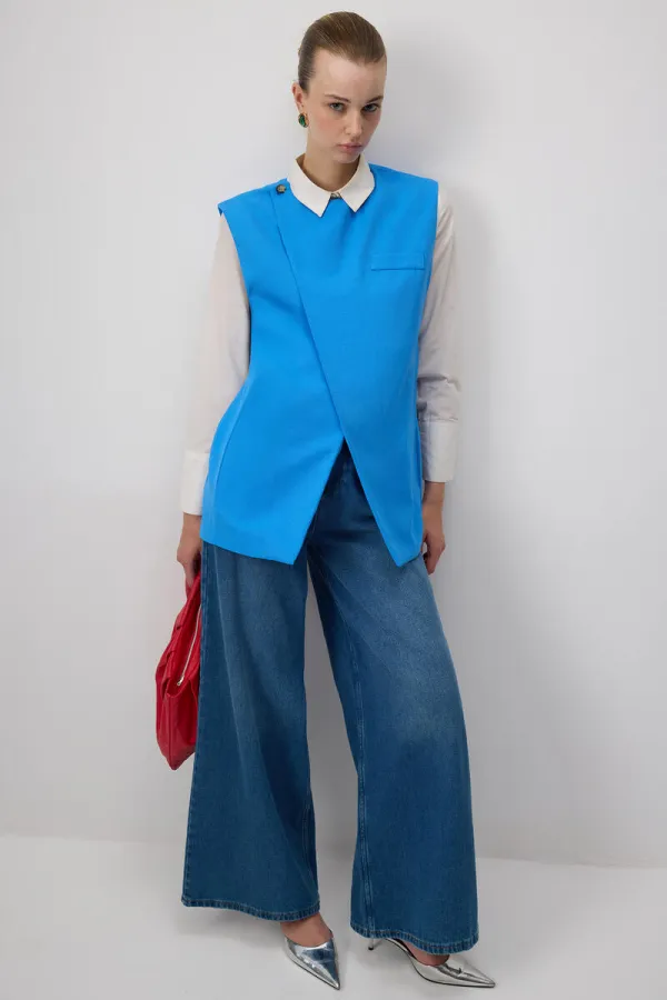 KETEN DOKULU KRUVAZE YELEK