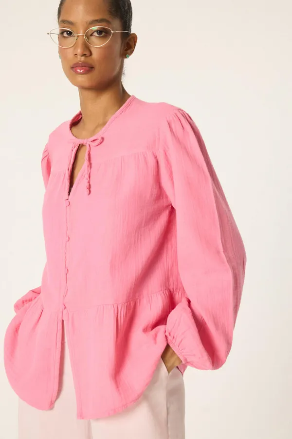 Balloon Sleeve Muslin Kimono Balloon Sleeve Muslin Kimono