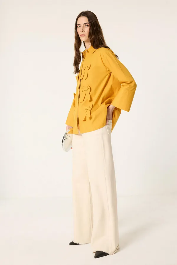 FİYONKLU POPLİN GÖMLEK