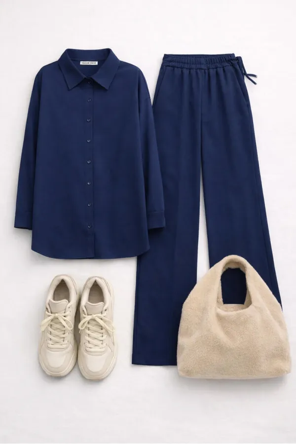 CHEMISE EN CRÊPE SURDIMENSIONNÉE