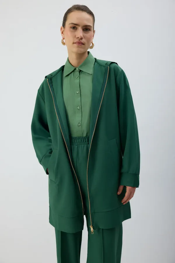 ZIPPED HOODED JACKET ZIPPED HOODED JACKET