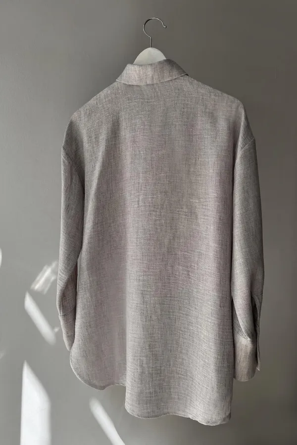 SHIRT COLLAR MELANGE TUNIC