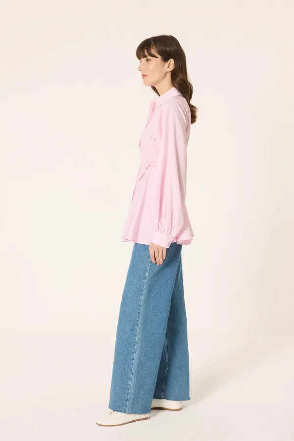 CHEMISE À PÉPLUME RAYÉE