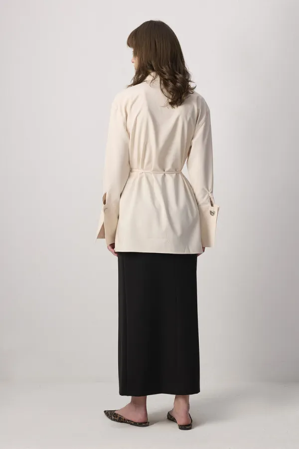 WIDE-CUFFS VISCOSE SHIRT