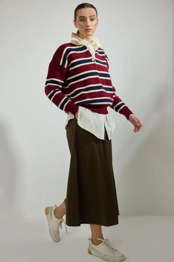 ELASTİK BEL CEPLİ ETEK