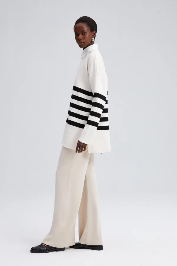 STRIPED KNITTED TUNIC