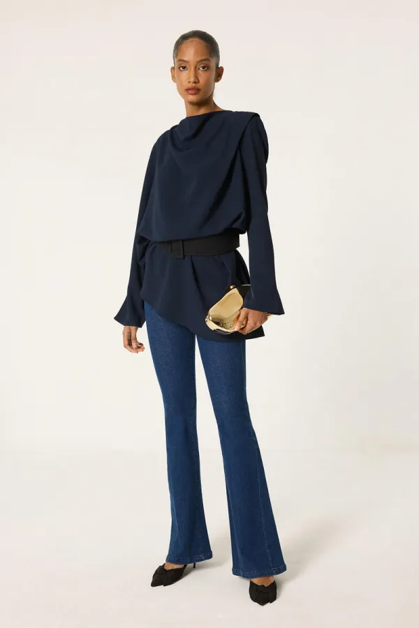 DRAPELİ KREP TUNİK