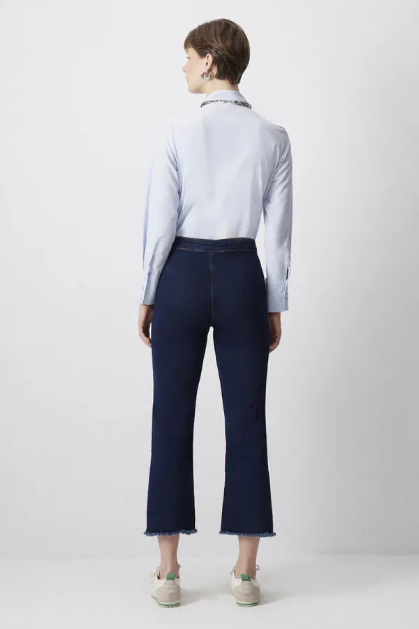 PAÇASI PÜSKÜLLÜ DENİM PANTOLON