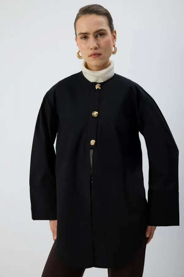 GOLD DÜĞMELİ POPLİN GÖMLEK